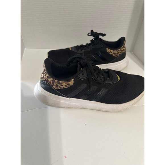 Adidas Cloudfoam Women's Running Shoes Black Leopard Print Size‎ 9 - Picture 1 of 8